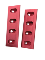 Connecteur d'angle à 90 degrés en profilé aluminium T-Slot couleur personnalisée, anodisé rouge/noir, pour extrusions 4080, 40120, 40160