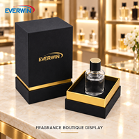Kotak Parfum Kustom Berlapis Emas Persegi Panjang EVERWIN Premium untuk Kemasan Hadiah Kosmetik dan Penjualan Eceran Hari Valentine