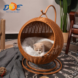 Doe, productos para mascotas, venta al por mayor, caja <span class=keywords><strong>de</strong></span> arena <span class=keywords><strong>de</strong></span> ratán <span class=keywords><strong>de</strong></span> lujo para gatos, cesta colgante fresca para mascotas, alfombrilla para perros hecha a mano, <span class=keywords><strong>cuna</strong></span> para mascotas para todas las estaciones - Product Image 1