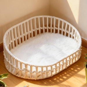 El Yapımı Dokuma Pamuk İplikten Köpek ve Kedi Yatağı Sağlam Kış Tasarımı Nefes Alabilen Rahat Polycotton Dört Mevsim Kullanım - Product Image 6