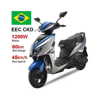 Wholesale Brazil Hot Selling 1200W Electric Moped Electric Sport Motorcycle China 2 Wheel Electric Scooter For Adult