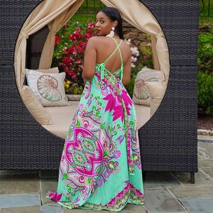 <span class=keywords><strong>Combinaison</strong></span> ample bohème imprimée pour <span class=keywords><strong>femme</strong></span>, jupe à bretelles élégante, <span class=keywords><strong>pantalon</strong></span> large, <span class=keywords><strong>grande</strong></span> <span class=keywords><strong>taille</strong></span>, dos évidé, robes <span class=keywords><strong>pantalon</strong></span> - Product Image 6