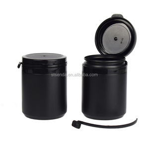 black color 150ml big round plastic bottles