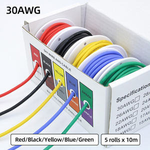 สายซิลิโคนสำหรับเครื่องบินพลังงานใหม่ รุ่น DIY Boxed Kebaolong DX0003-3 ชนิดพิเศษ ทนความร้อนสูง หุ้มด้วยทองแดงเคลือบดีบุก 600V - Product Image 2