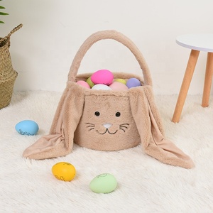 DAMAI <b>Easter</b> Bucket Party <b>Gift</b> Candy <b>Bag</b> <b>Easter</b> Decorated Hand <b>Bag</b> Cute Plush Rabbit <b>Easter</b> Bunny Baskets - Product Image 6