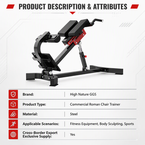 เครื่องฝึกความแข็งแรงเชิงพาณิชย์แบบ 45 องศา รุ่น Roman Chair Back Hyper Extension สำหรับฝึกกล้ามเนื้อหลัง ขายส่งจากโรงงานโดยตรง MOQ ต่ำ รับผลิตแบบ OEM - Product Image 5