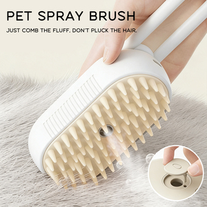 Yeni tasarım evcil hayvan fırçası 3 in 1 kendini temizleme elektrikli Pet buharlı fırça kedi köpek saç çıkarıcı masaj sprey kollu fırça - Product Image 4