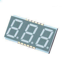 Светодиодный 7-сегментный дисплей SMD с общим катодом, красный, 0.39 дюйма, 3-разрядный, 29.4*15 мм, Houkem 3932SMD-ASR