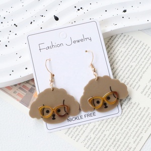 Orecchini Pendenti a Forma di Cagnolino <span class=keywords><strong>Barboncino</strong></span> con Occhiali, in Acrilico, Stile Cartone Animato, Gioielli a Tema Animale Domestico, Regalo per Donne e Ragazze - Product Image 5