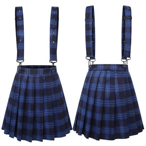 Femmes jarretelle sangle jupes plissées Goth violet Tartan Plaid Shorts 5XL Punk vêtements grande taille <span class=keywords><strong>gothique</strong></span> robe patineuse jupe - Product Image 5