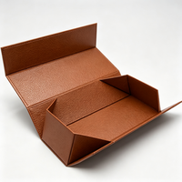 Boîte cadeau rigide de luxe pliable de haute qualité, boîte cadeau magnétique pour lunettes de soleil, emballage imprimé brun, boîte en carton rigide