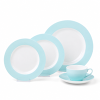 GXKC Assiettes de Luxe en Porcelaine Écologique de 10,5 Pouces au Design Contemporain pour Hôtels et Restaurants – Couleurs Unies