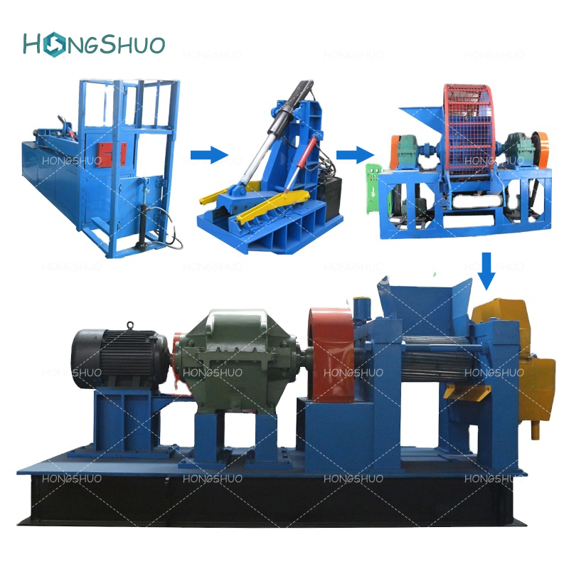 Система резки автомобильных шин для резиновых блоков 50*50 мм