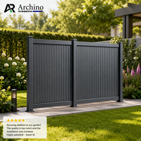 Système de clôture de jardin moderne en aluminium, panneaux de brise-vue décoratifs pour l'extérieur, système de cloisonnement de jardin