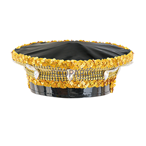 Bonnet à paillettes Ecoparty sur mesure pour homme brûlant Festival de musique Chapeau de <span class=keywords><strong>capitaine</strong></span> de carnaval Casquettes Steampunk pour adulte unisexe 1pc - Product Image 5