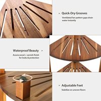 Étagère d'angle à 3 niveaux en bois massif avec rangement ouvert, design moderne, présentoir durable pour salon, bureau à domicile et garage