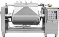 Marmite de cuisson à mélange horizontal à chemise vapeur avec contrôle automatique PLC pour la transformation alimentaire