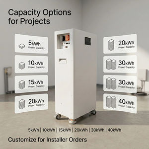 Batterie solaire 25,6 V 200 Ah 5 kWh LiFePO4, station d'énergie murale verticale mobile pour onduleur solaire hybride - Product Image 2