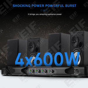 Amplificador de Potencia Digital Delgado DB46 de 600W 1U, 4 Canales Estéreo, Montaje en Rack Metálico para Sistema de Sonido de Escenario - Product Image 2
