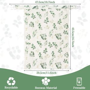 Borsa per il pane personalizzata <span class=keywords><strong>in</strong></span> tela di alta qualità per conservare la pagnotta con congelatore a cera d'api con chiusura rapida - Product Image 3