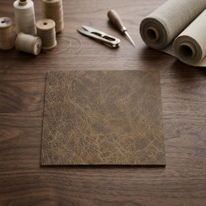 Feuille de cuir de vachette véritable brun du Groupe JNA, épaisseur 0,8-1,2 mm, taille personnalisée, texture naturelle froissée pour les projets de bricolage - Product Image 3