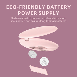 Dễ thương LED ánh sáng túi ví gương cầm tay gấp di động nhỏ gương trang điểm nhỏ với 10x phóng đại Quà Tặng Lễ Hội - Product Image 5