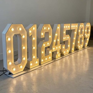 Grandes lettres en métal personnalisées avec bandes LED, <span class=keywords><strong>enseigne</strong></span> publicitaire autoportante de 4 pieds pour les entreprises - Product Image 3