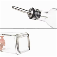 Bouteilles en verre de luxe de 100 ml à 1000 ml pour vinaigre et huile d'olive, avec bouchons à vis et becs verseurs, surface givrée