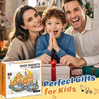 Juego de Juguetes Magnéticos Educativos 3D STEM de Construcción, Tendencia 2025, Bloques de Construcción Magnéticos, 48 Piezas de Azulejos Magnéticos para Niños