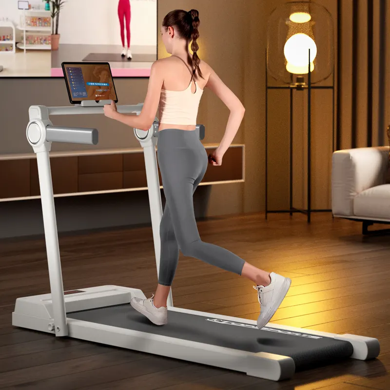 Precio de fabricante Equipo de gimnasio Máquina LED Plegable Fitness en casa Control inalámbrico inteligente Cintas de correr eléctricas Mini almohadilla para caminar
