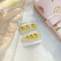 Nouveauté 2024 : Barrettes pour bébés et enfants, adorables, motif fruits tricotés, accessoires de cheveux de princesse XC - Barrette à cheveux tricotée motif fruits