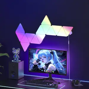 Banqcn Creative Home Smart Light App Controlled Triangle Lamps LED Triangle Lights LED Panel for Bedroom Wall Light