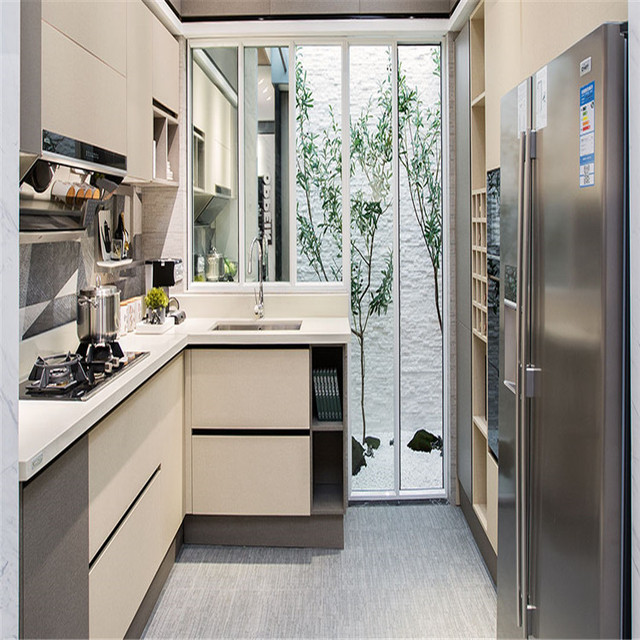 China Popular Customized Kitchen Design Modern Kitchenette Set Melamine Kitchen Cabinet Cheap