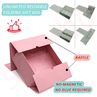 Boîte cadeau pliable personnalisée à 7 panneaux réutilisable pour jouets en peluche, boîtes cadeaux de lancement, marchandises co-marquées, abonnement, boîte pliable non magnétique