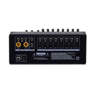 Console de mixage audio métallique <span class=keywords><strong>Dante</strong></span> RX8 8 canaux avec <span class=keywords><strong>Bluetooth</strong></span> et USB, égaliseur 7 bandes, effets intégrés, prix bas, MOQ 1 pièce - Product Image 3