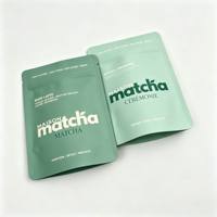 Pochette à fond plat avec finition mate imprimée sur mesure, dotée d'une valve de dégazage unidirectionnelle pour les grains de café et le café moulu OPP/VMPET/PE