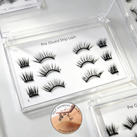 Cils en bande auto-adhésifs Instant Beauty pré-collés, effet naturel et courbé, vente en gros, emballage personnalisé, Royaume-Uni, France, Italie