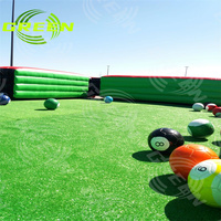 PISCINE GONFLABLE VERTE BILLARDS DE SOCCER Jeu de billard humain géant d'intérieur Snooker ballon de football gonflable Table de snookball