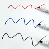 Marqueur effaçable pour tableau blanc, rouge, noir, bleu, tête large, effacement facile, en boîte, 13,5 cm, modèle 089, vente en gros
