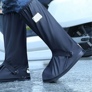 Cubrezapatos Impermeables de PVC para Adultos y Niños, Antideslizantes, Gruesos, Resistentes al Desgaste, de Diferentes Tamaños, con Cilindro Alto - Product Image 1