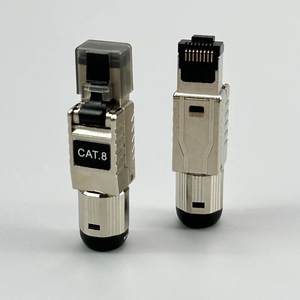 Câble Cat7 blindé haute vitesse en alliage de zinc sans outil Cat8 180 °   <span class=keywords><strong>Prise</strong></span> Keystone <span class=keywords><strong>RJ45</strong></span> pour plaque <span class=keywords><strong>murale</strong></span> réseau - Product Image 4