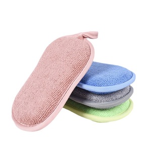 Éponge à vaisselle Amigo, brosse double face en microfibre, tampon à récurer épaissi pour casseroles et poêles de cuisine, bloc de nettoyage durable - Product Image 3