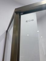 Cabine de douche en forme de diamant, porte coulissante en acier inoxydable, verre trempé, salle de bain d'angle moderne
