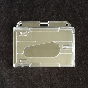 Cheapest Clear Color Rigid Plastic Two <b>Id</b> Card Badge <b>Holder</b> - Product Image 5