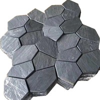 Dalle aléatoire en granit noir Pierre de basalte noir Pavé à motif fou pour allée à l'extérieur du jardin