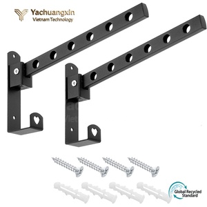 YCX Flat Iron Connector <b>Bracket</b> <b>Black</b> Oxide Finish 90 Degree Foldable for Space Saving Home Installation Hardware - Product Image 6