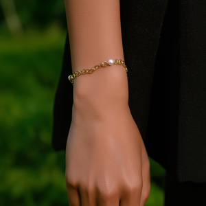 Bracelet en perles en acier inoxydable 316L plaqué or PVD, bijoux durables et résistants, accessoire de mode pour femmes - Product Image 3