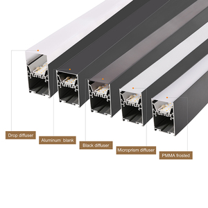 Lõm LED tuyến tính ánh sáng hệ thống chiếu sáng bị đình chỉ LED Nhôm hồ sơ ánh sáng Trần cho cửa hàng quần áo - Product Image 3