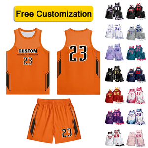 ชุดบาสเก็ตบอลแบบมีโลโก้และลายตามสั่ง สำหรับทีมแข่งขัน ระบายอากาศได้ดี ยืดหยุ่นสูง ผลิตจากโพลีเอสเตอร์ ไซส์พลัส สำหรับผู้ชายและผู้หญิง - Product Image 1