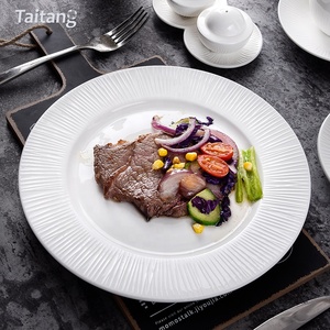 Restaurante plato blanco <span class=keywords><strong>de</strong></span> cerámica conjuntos <span class=keywords><strong>de</strong></span> salón <span class=keywords><strong>de</strong></span> banquetes vajilla <span class=keywords><strong>loza</strong></span> establece - Product Image 2